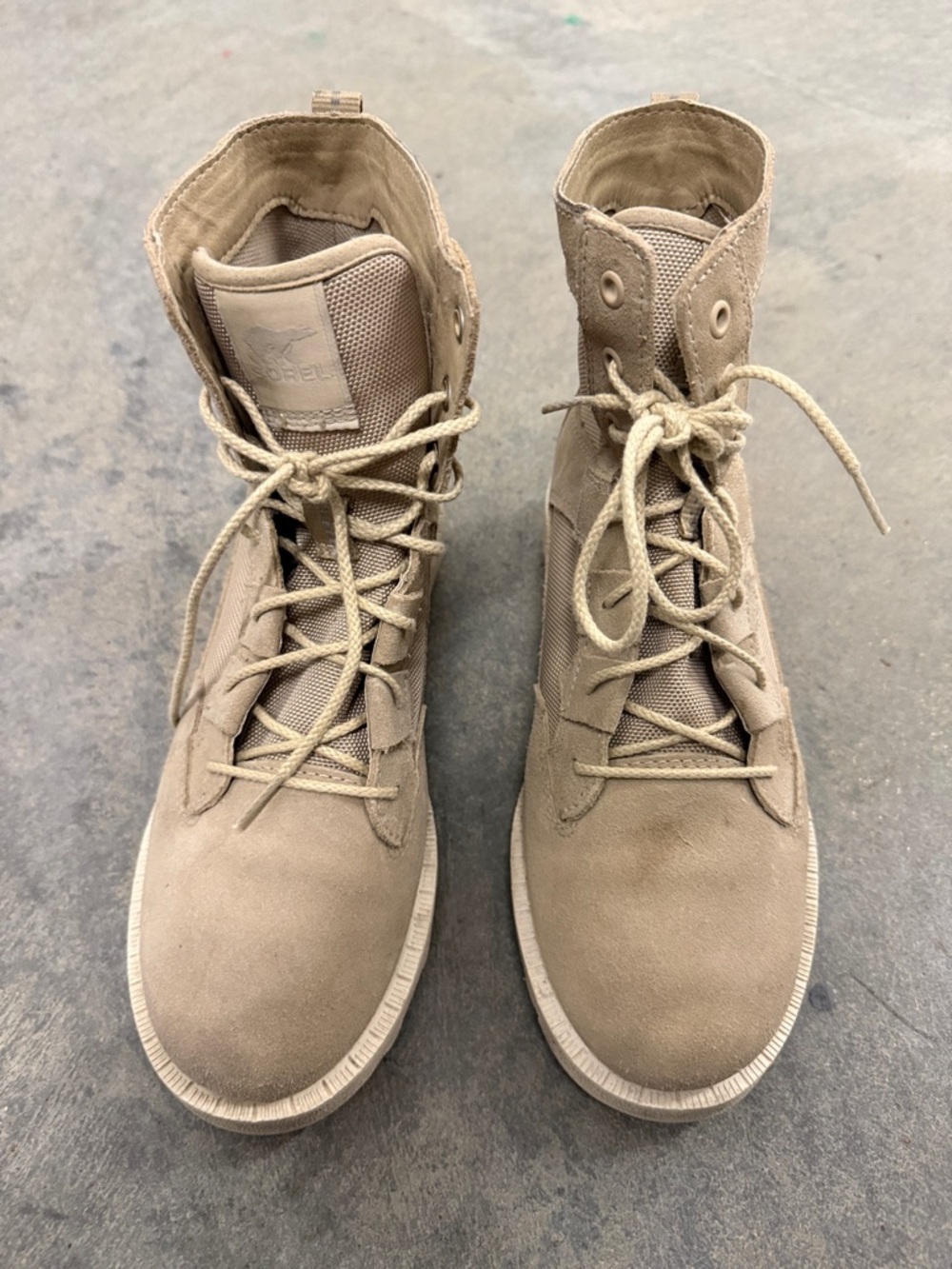 Sorel Women's Desert Tan Lace-Up Combat Boots